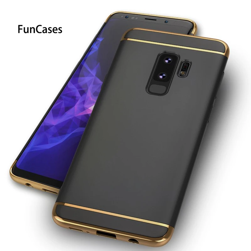 Роскошные 3 в 1 Жесткие ПК-Чехлы для samsung Galaxy S10E S10 плюс A8 A6 J4 J6 плюс A750 S6 S7 край S8 S9 плюс Цвета резиновый матовый чехол