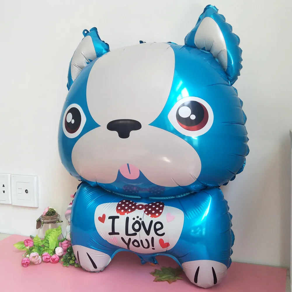 XXYYZZ 10 шт. новый мультфильм голубой собаки I Love You Алюминий шар вечерние мяч