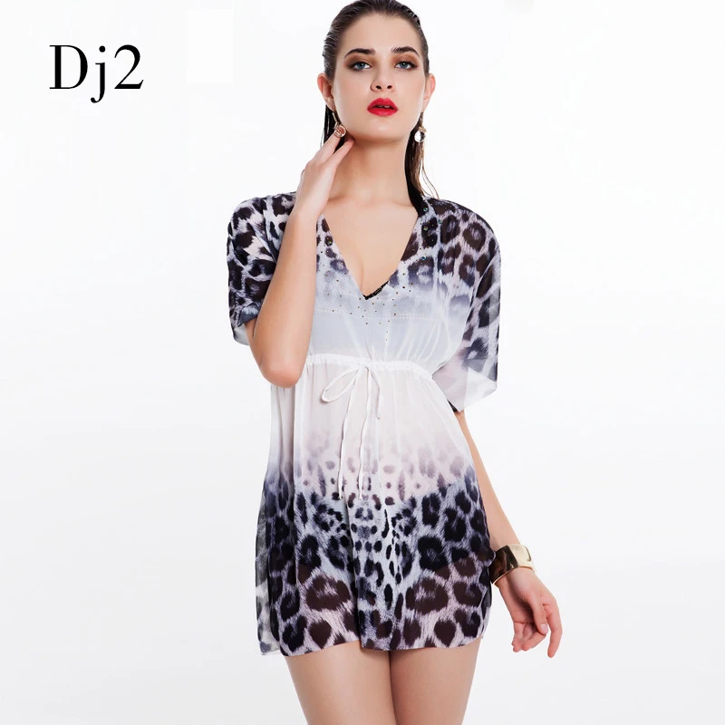 Горячая Распродажа Брендовое пляжное платье с леопардовым принтом сексуальное