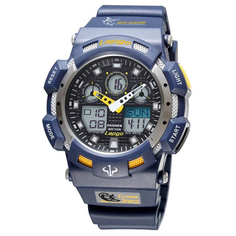Часы мужские Спортивные кварцевые водонепроницаемые до 100 м с двойным дисплеем| |