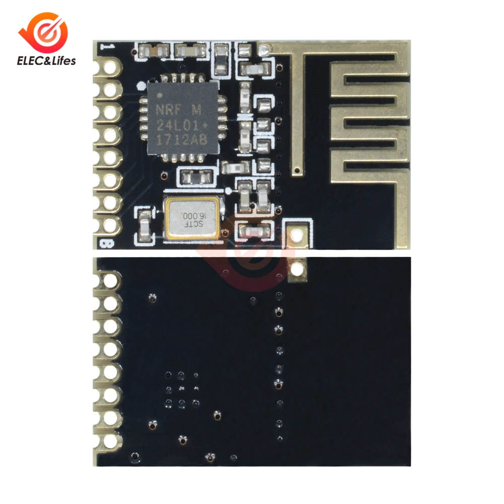 NRF24L01 SMD 2 4 ГГц беспроводной модуль приемопередатчика 1 27 мм Мини NRF улучшенная