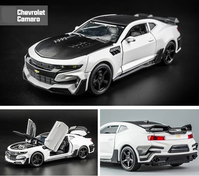White Rosana горячая Распродажа 1/32 Форсаж литье под давлением и игрушечный транспорт оттягивающийся назад Chevrolet Camaro мини-автомобиль модель автомобиля для детей подарок игрушки - Цвет: White