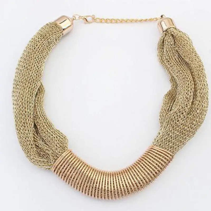 Массивное ожерелье крупное ювелирное изделие массивное женская бижутерия