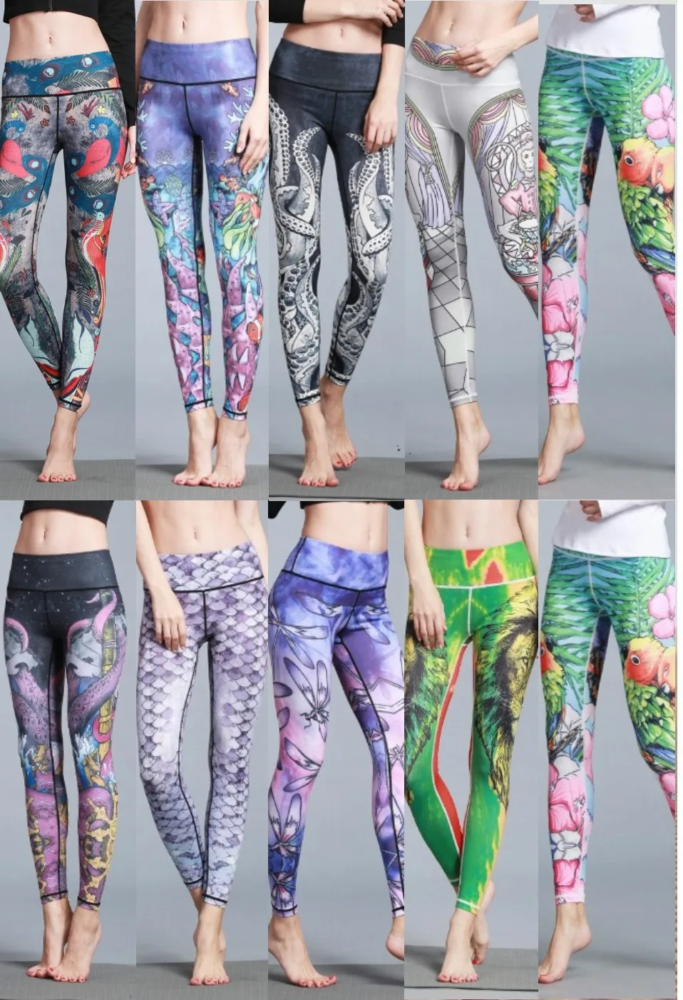 Женские штаны для йоги с принтом уникальные леггинсы занятий фитнесом