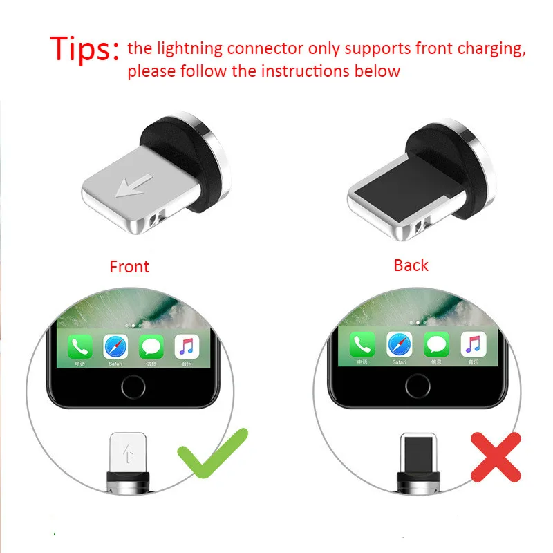1 м 2 Быстро Магнитный кабель Micro Тип usb C Зарядное устройство для зарядки iPhone XS X XR 8 7
