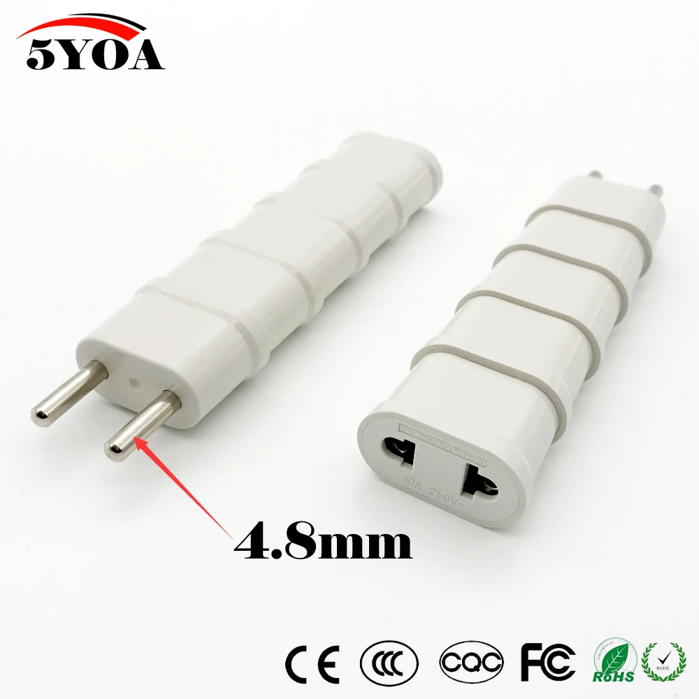 Дорожный адаптер питания с американской вилкой в Schuko EU белый|charger converter|travel power