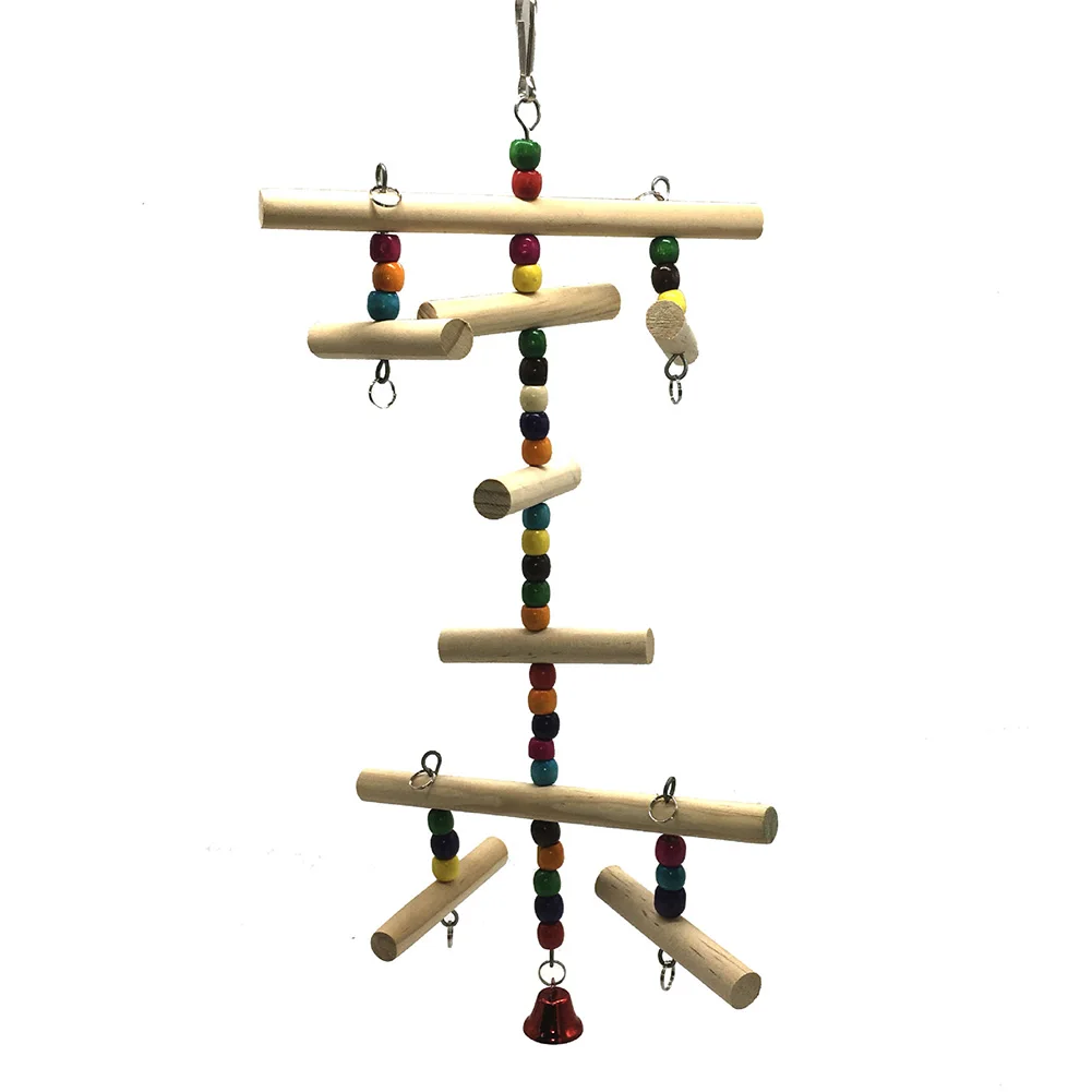Украшение для клетки красочные скалолазание укус деревянные качели Висячие игры