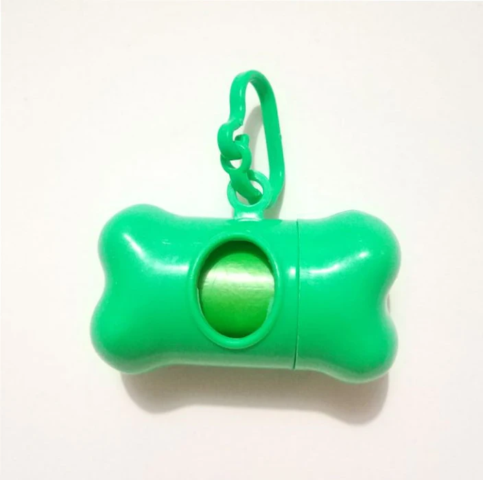 green Dog separator Мешки для уборки домашних животных, мешки для мусора с пластиковой коробкой для хранения костей, мешок для уборки кошек и собак, товары для уборки домашних животных - Цвет: green Dog separator