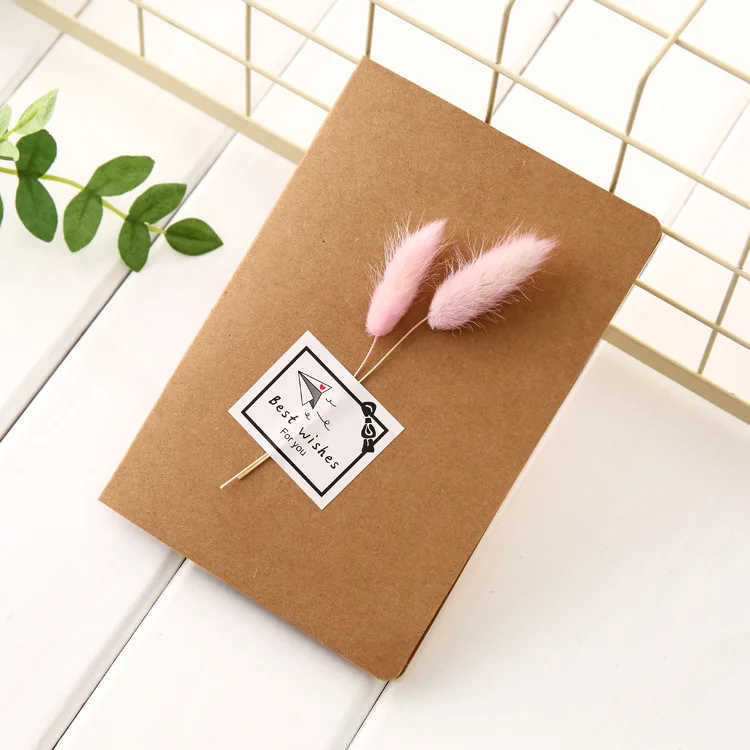 5 DoreenBeads настоящие сушеные цветы поздравительная открытка DIY ретро крафт-бумага ручные сушеные цветы поздравительные открытки креативные цветы 1 шт - Цвет: 5