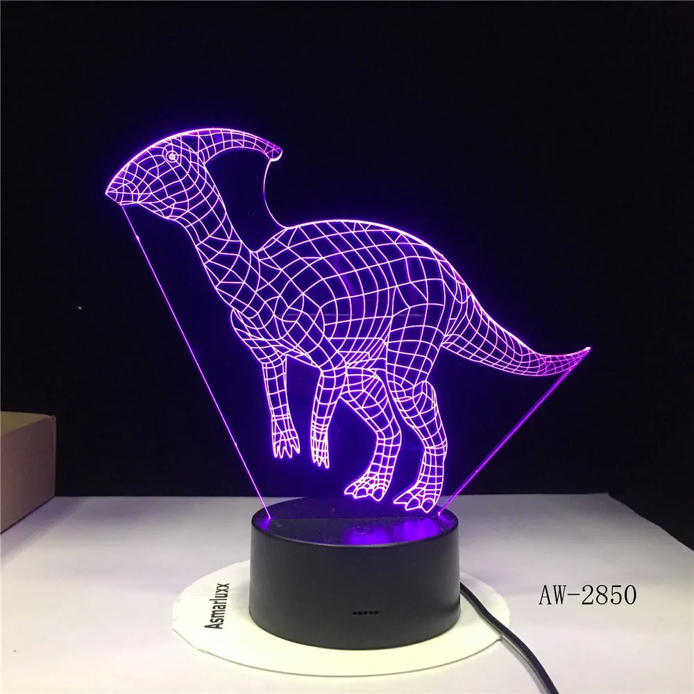 Стигимолоха Fabrosaurus целофизиса коритозавр динозавр 3d светодиодные лампы 7 цветов