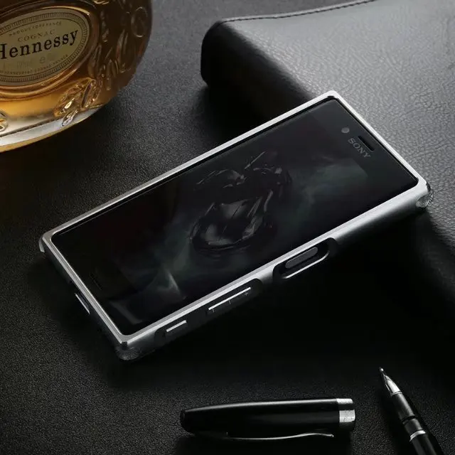 2 в 1 чехол для sony Xperia X Compact XZ1 XZ1 Compact XA2 XA2 Ultra L2 металлический бампер+ углеродное волокно зерно PC задний жесткий матовый чехол