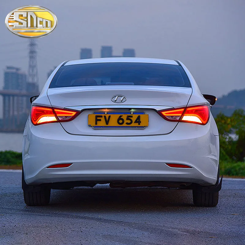 Для hyundai Sonata 2011 2012 2013 Plug& Play светодиодный задний светильник DRL+ тормоз+ Реверс+ сигнал поворота для автомобиля