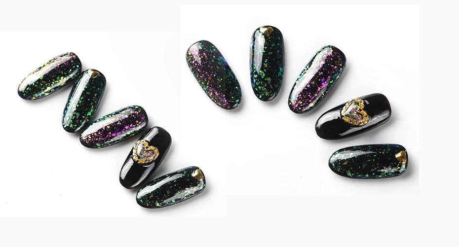 Elite99 Nail Art Design 10ML Soak Off Enamel UV Gel Nail Polish Lacquer Varnish Chameleon Gel Polish Black Based LED Lamp