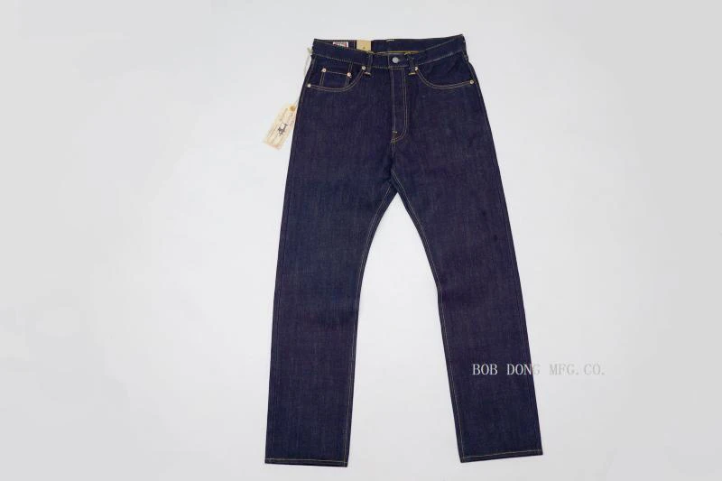 BOB DONG 23 унции мужские джинсы красная линия Selvage джинсовые брюки Slim Fit прямые ноги