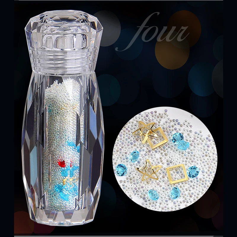 New 3D Nail Art Decorations 5 Color Acrylic Beads Shiny Charm Rhinestones Decoration DIY UV Gel Polish Nails Manicure Tools | Красота и