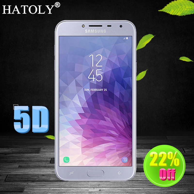 Закаленное стекло HATOLY 5D для samsung Galaxy J4 2018 защитная пленка экрана J400F 2018|Защитные