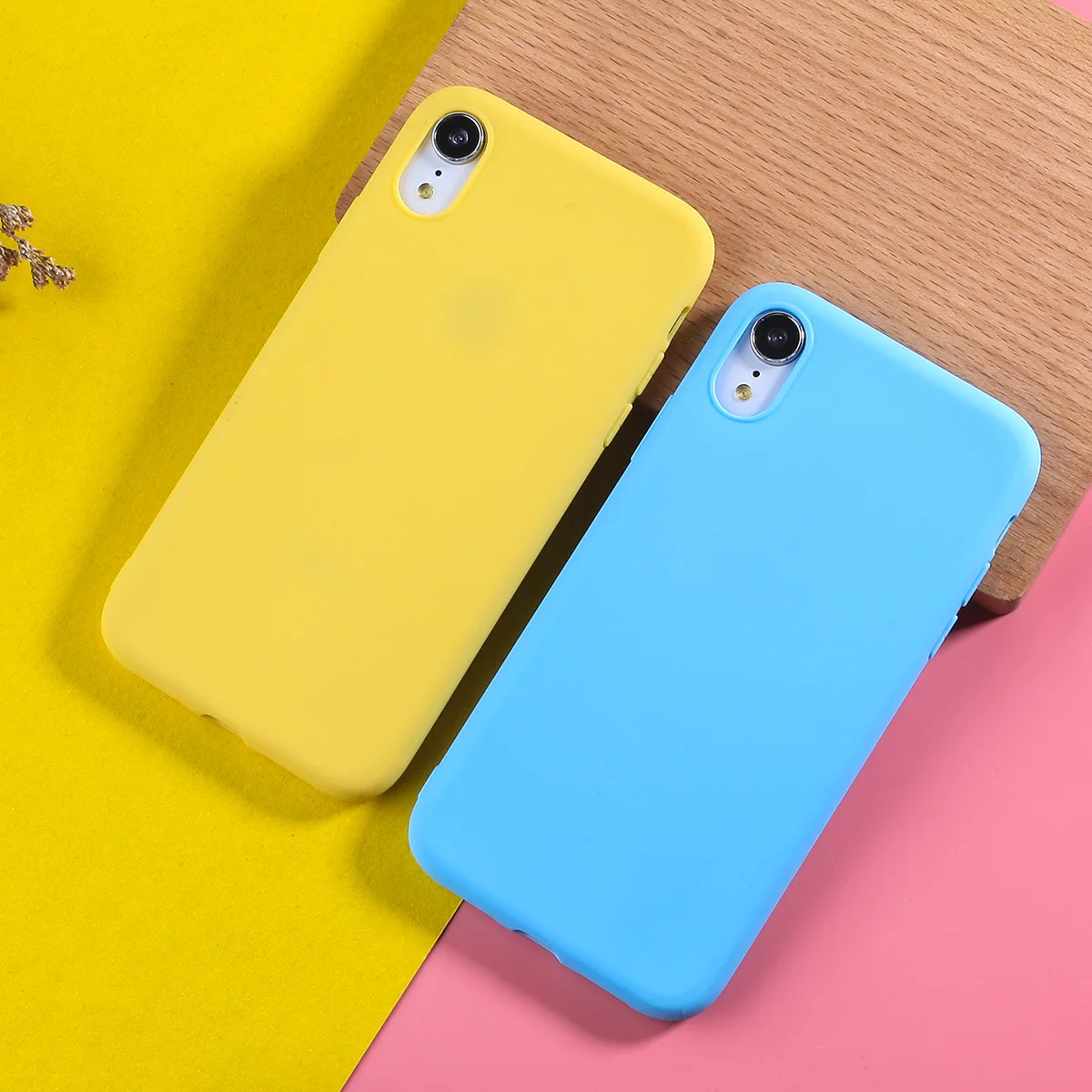 Силиконовый чехол ярких цветов для iPhone XR X XS Max 6 S 5 5S SE 7 8 Plus Роскошные Симпатичные