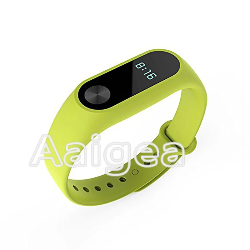 Мягкий силиконовый ремешок для наручных часов для Xiaomi Mi Band 2 трекер фитнес-браслет сменный цветной ремешок для Xiaomi Mi Band 2 - Цвет ремешка: light green