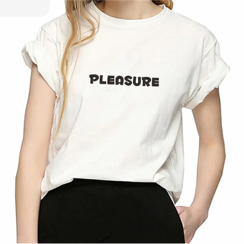ONSEME летние женские хлопковые футболки удовольствие крутая футболка в стиле панк