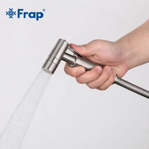 Ручной спрей для биде Frap Y50005, душевой набор из нержавеющей стали 304, туалетный распылитель, набор для душа, кран для биде из матового никеля