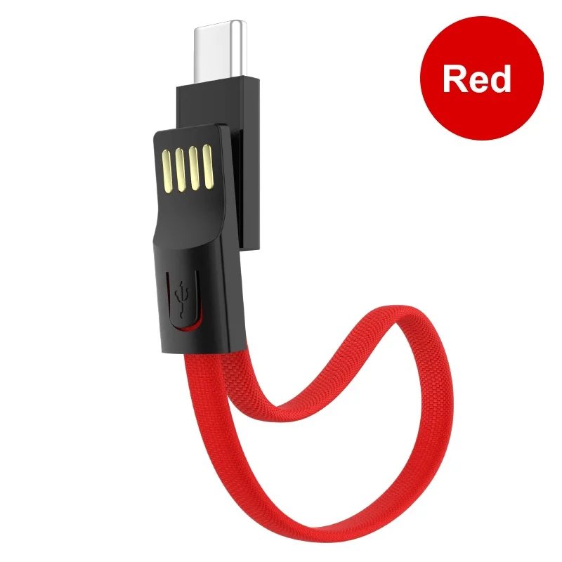 Micro Usb type C брелок для быстрой зарядки для samsung Oneplus Зарядное устройство Usb C type-C брелок шнур короткий Шнур зарядное устройство - Цвет: Red