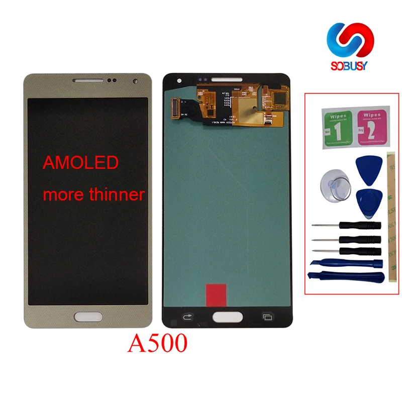 Замена супер AMOLED LCDs для Samsung Galaxy A5 2015 A500 A500F A500FU A500H A500M телефон ЖК дисплей сенсорный
