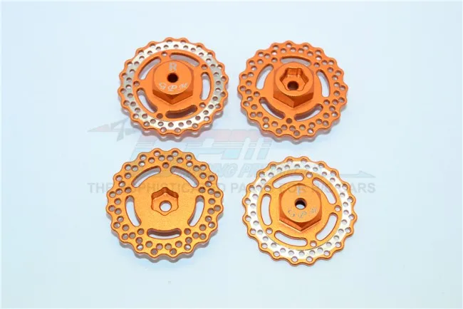 1/18 AXIAL YETI JR AX90052 ALUMINIUM ALLOY FRONT AND REAR WHEEL HEX WITH BRAKE DISK-4PCS MYT010AFR/D | Игрушки и хобби
