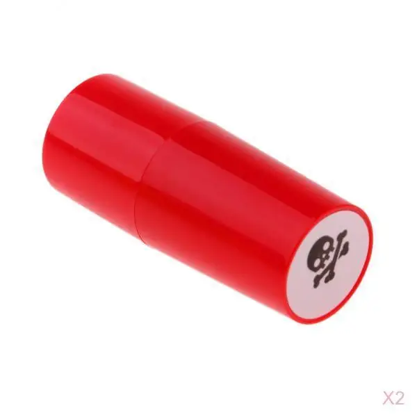 

2pcsColorfast Quick-dry Golf Ball Stamp Stamper Marker Impression Seal Skull