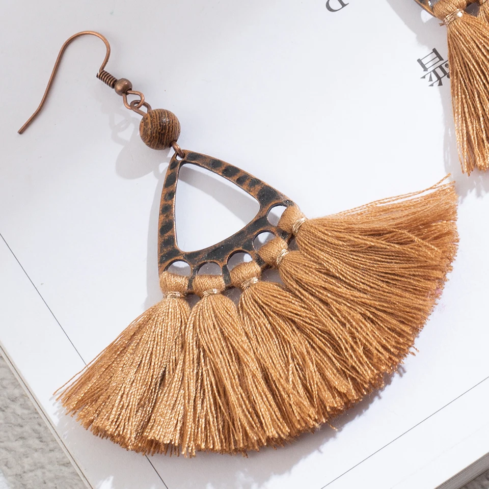 Винтажные богемные Висячие висячие серьги 2018 для женщин женские этнические