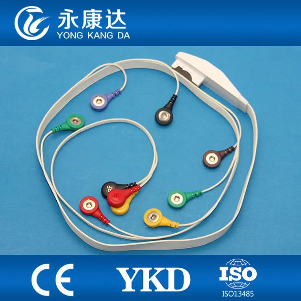 Амбулаторный кабель morтара 12 lead holter ecg и свинцовые провода IEC оснастка технические