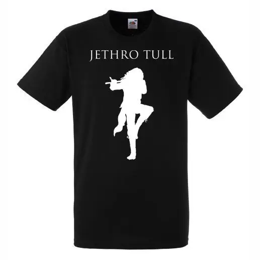 Jethro Tull логотип черный новая футболка рок группа рубашка|Мужские футболки| |