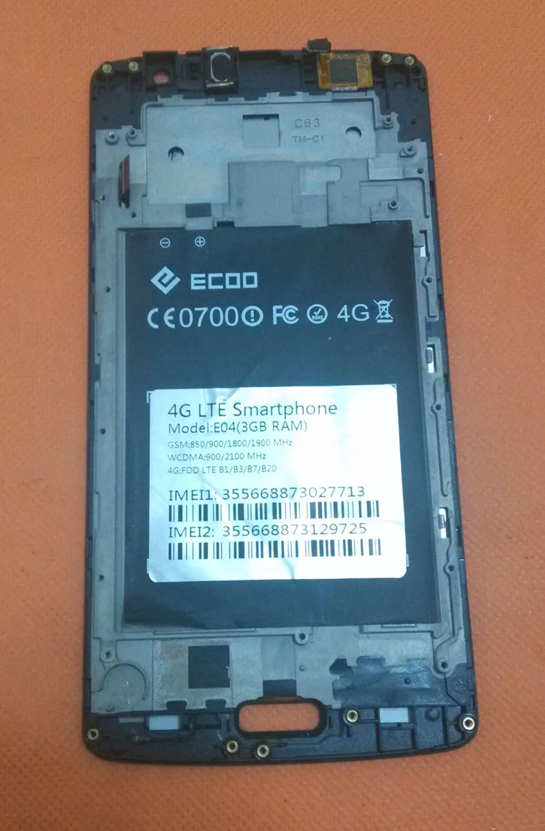 Used Original LCD Display + Touch Screen Frame for ECOO E04 MTK6752 Octa Core 3GB RAM 5.5" FHD1920x1080 Free shipping | Мобильные