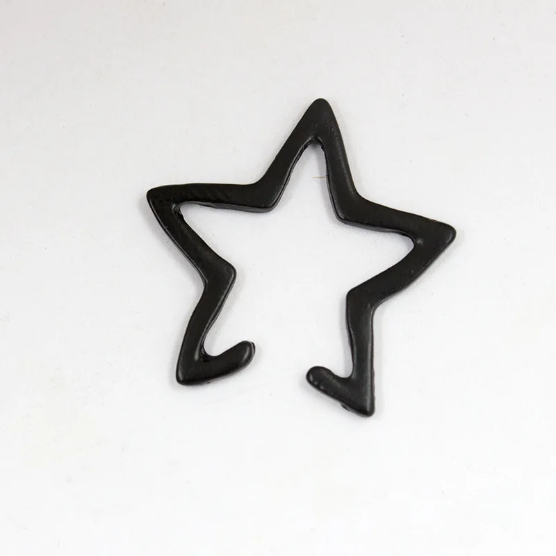 Black Star Модные простые золотые серебряные и черные металлические серьги-клипсы для женщин - Окраска металла: Black Star