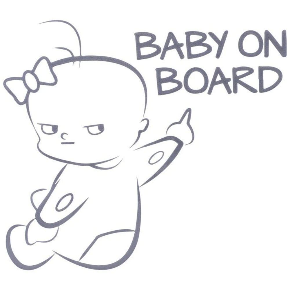 3D Baby On Board автомобильный Стикеры Предупреждение Стикеры дизайн Двухцветный высекательный пресс машины для Автомобильная наклейка «Доберман» авто-Стайлинг авт