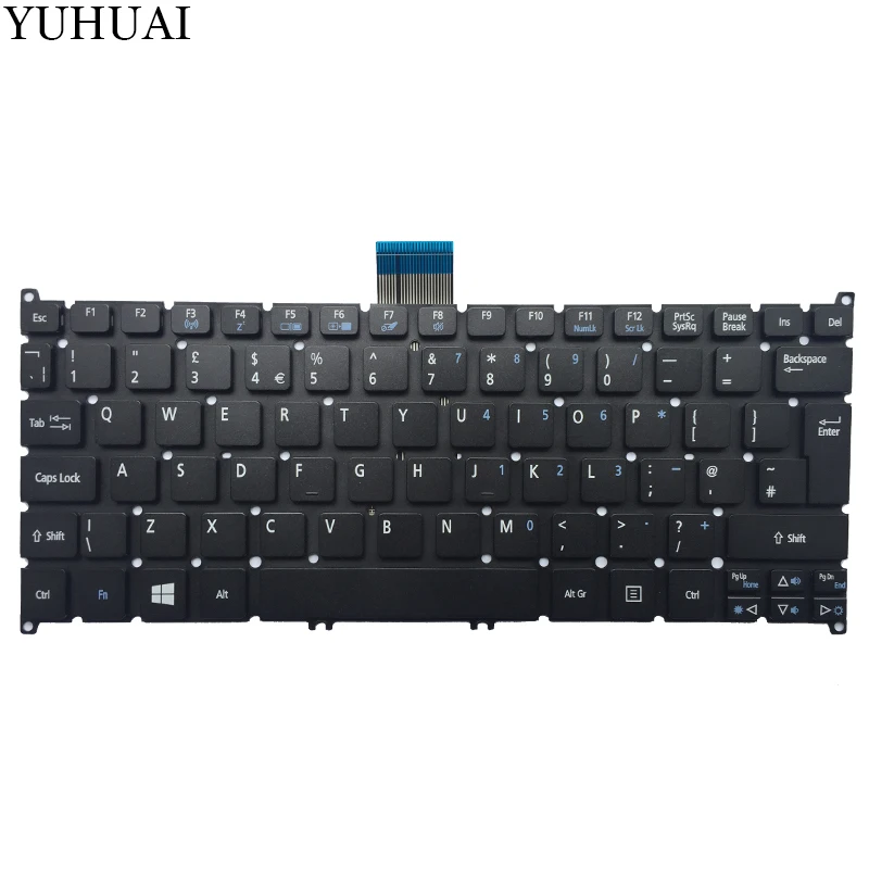 Новая английская клавиатура для ноутбука Acer Aspire S3 391 951 S5 371 725 756 TravelMate B1 B113 UK