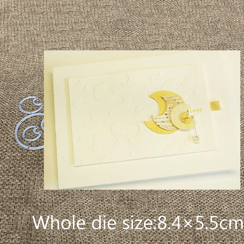 

XLDesign Craft Metal Cutting Die cut die 3pcs moon decoration scrapbooking Album Paper Card Craft Embossing Die Cuts