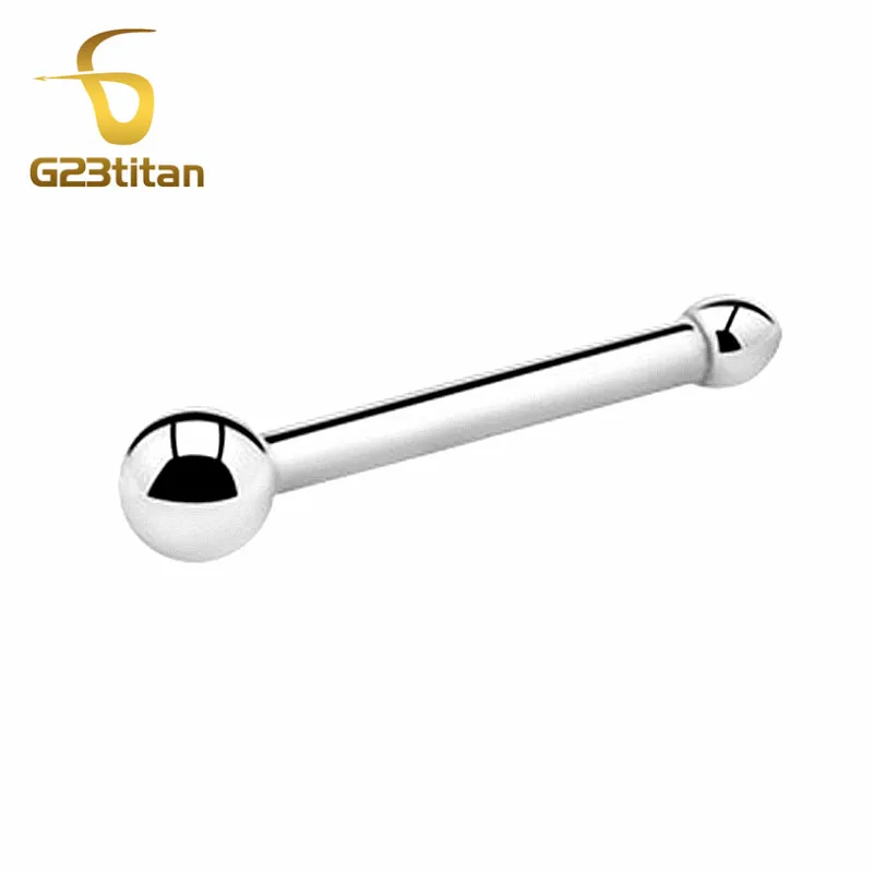 G23titan G23 титановый базовый гвоздик для носа и губ с шариком 3 цвета на выбор