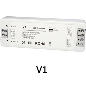 V1 2,4G RF беспроводной светодиодный сенсорный пульт дистанционного управления диммер 1CH 2CH 3CH светодиодный контроллер для одного цвета/цветовой температуры/RGB светодиодный - Цвет: V1