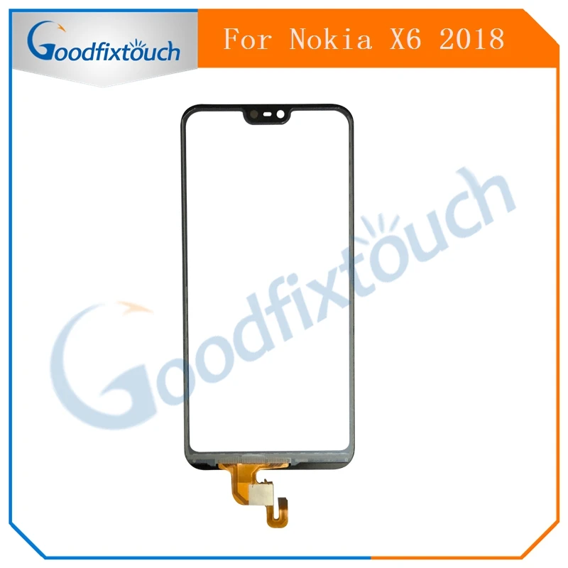 Для Nokia X6 2018 сенсорный экран дигитайзер сенсор для X 6 NokiaX6 стеклянная панель с