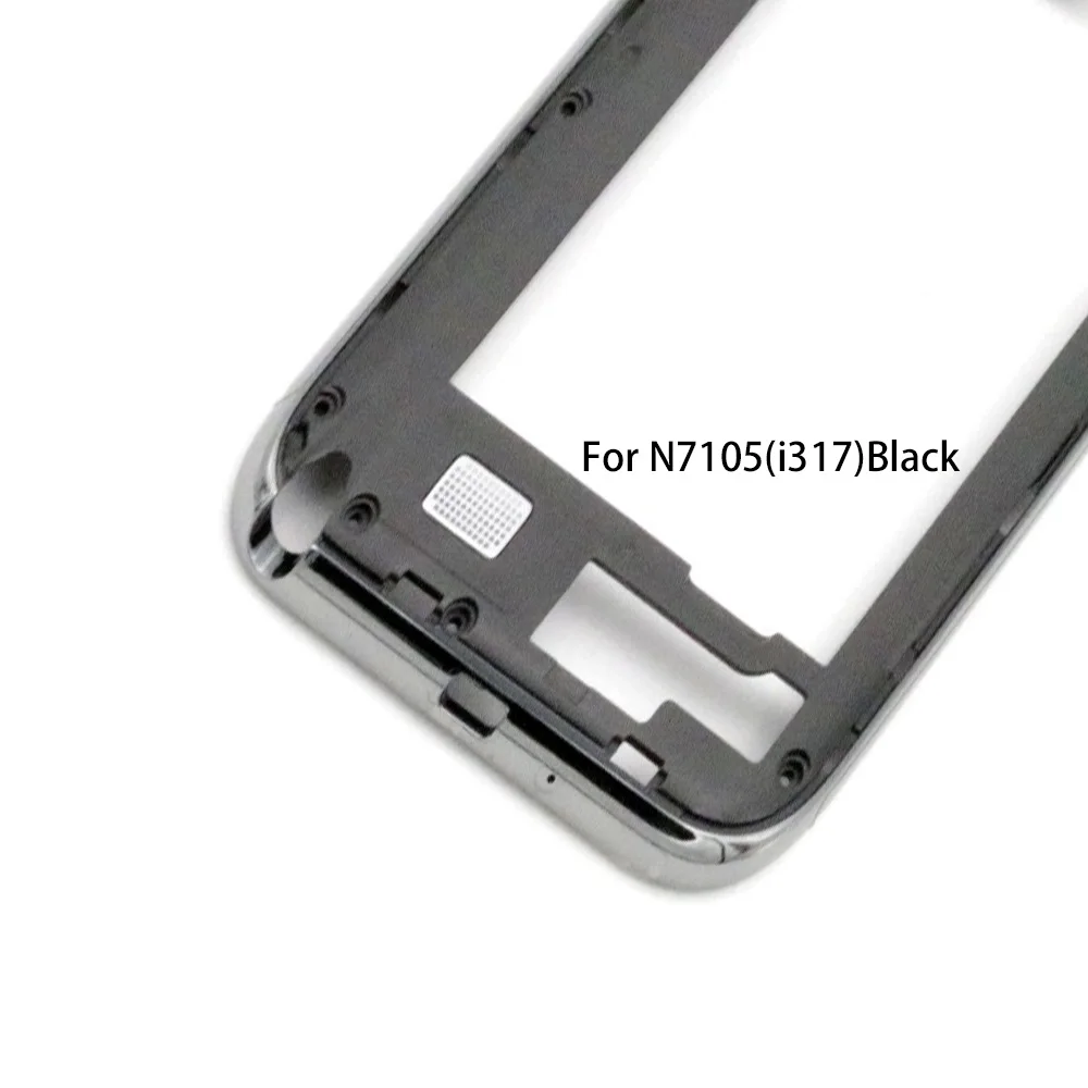 For N7105 Black RUIHUITE средний корпус для samsung Galaxy Note 2 N7100 N7105 средняя рамка задняя рамка Ремонт Запасные части - Цвет: For N7105 Black
