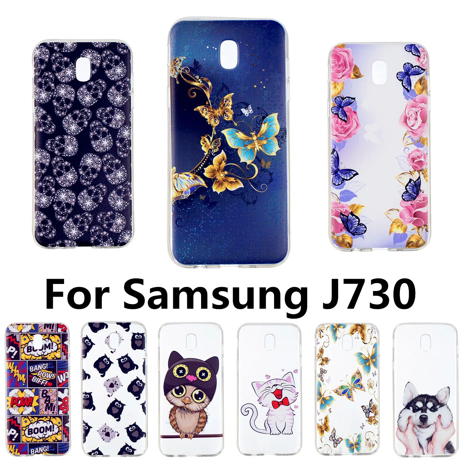 Прозрачный чехол для samsung Galaxy yj730 funny Skin Coque Bumper back Чехлы J7 2017 мягкие силиконовые
