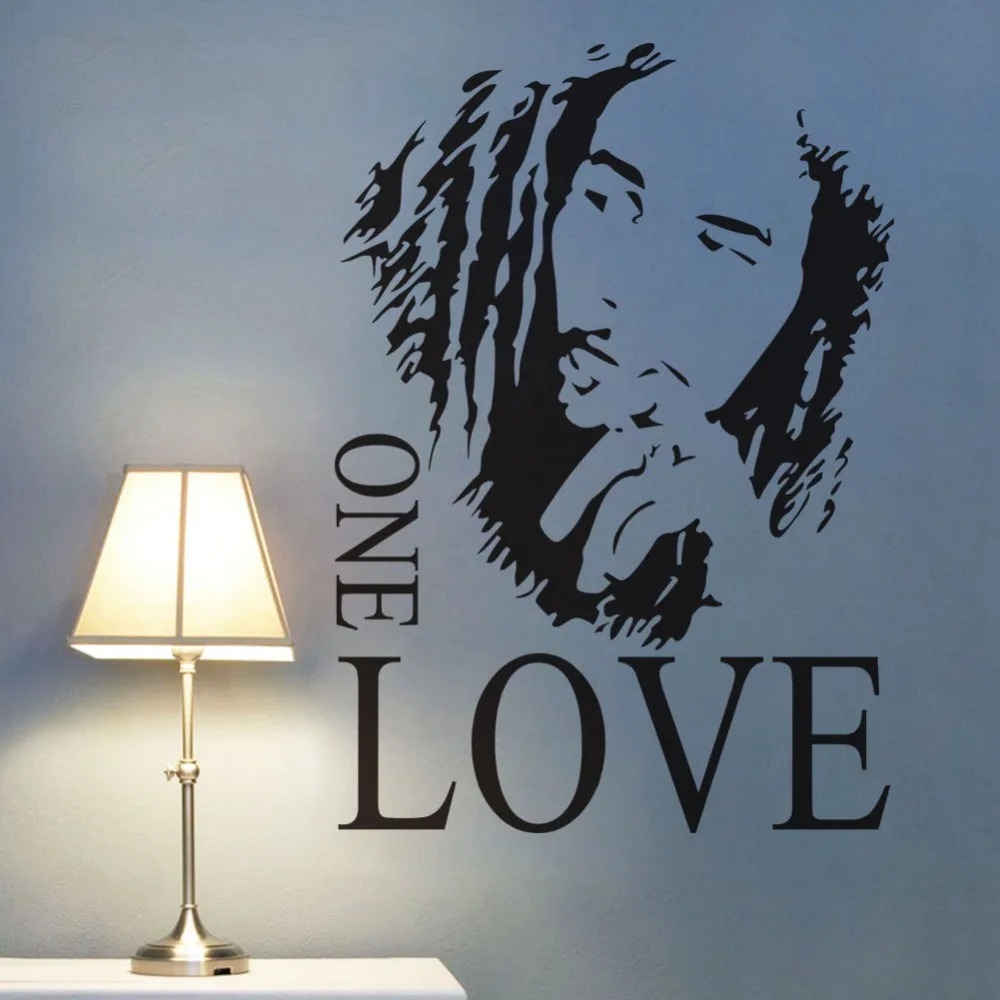 Боб Марли One Love настенная Съемная наклейка комнатная Настенная Наклейка