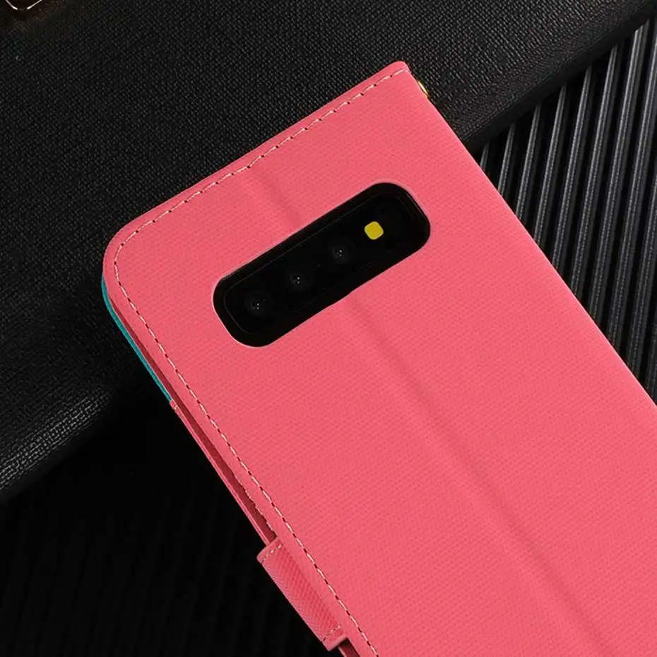 Смешанные цвета флип-чехол из искусственной кожи(полиуретан) для Samsung Galaxy S10 E S9 S8 A20 A30 A40 A50 A70 M20 J4 J6 плюс A6 A7 A8 A9 Note 9