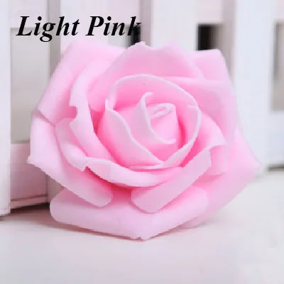 Light Pink 100 голова 6-7 см Искусственный букет из цветов ПЭ Пена розы цветы ручной работы свадебные украшения для дома праздничные вечерние скрапбукинги реквизит - Цвет: Light Pink
