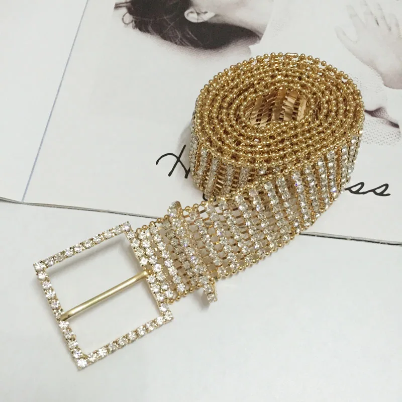 Новые Кристаллы Свадебные Аксессуары Широкий металлической цепочкой женские