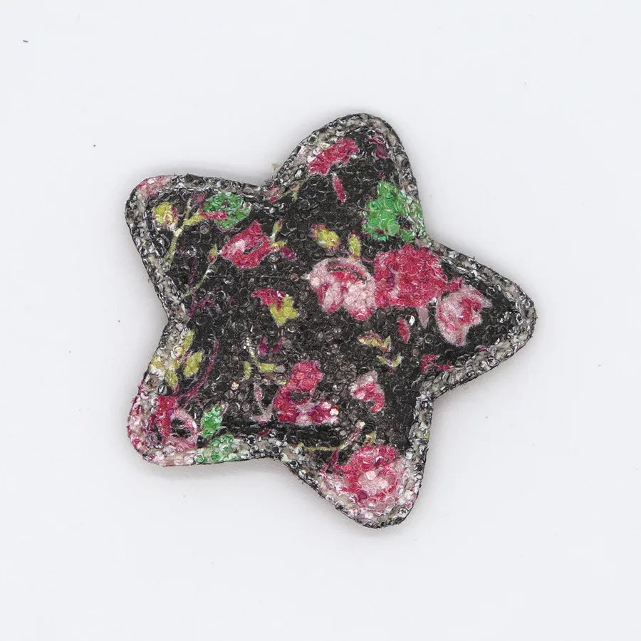 10 шт. блестящая кожаная звезда с принтом для заколок волос украшение рукоделия