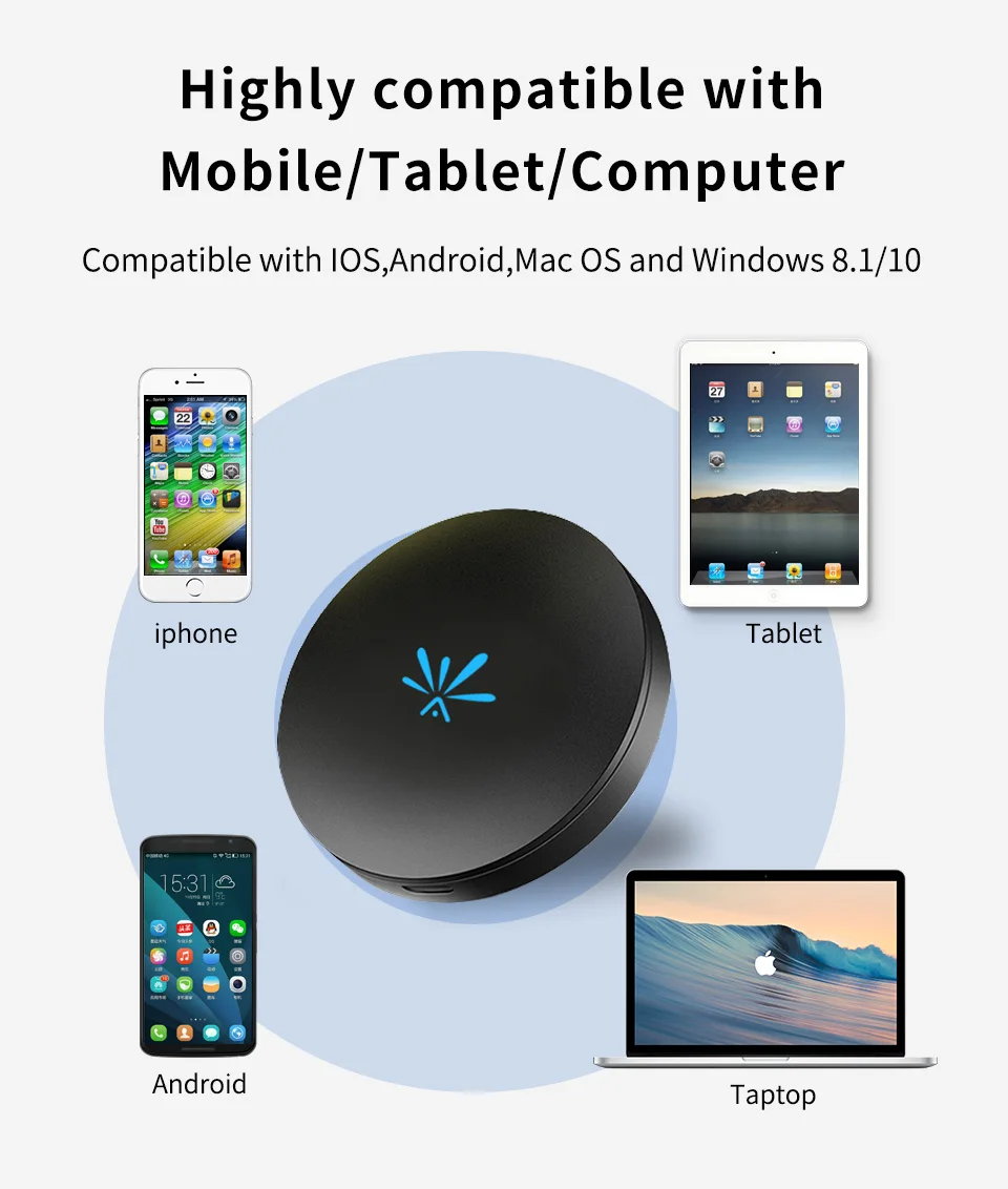 YEHUA G6 1080 P HD ТВ Stick беспроводной WiFi дисплей ключ приемник 2,4G/5G Media видеостример HDMI Miracast Airplay ТВ коробка