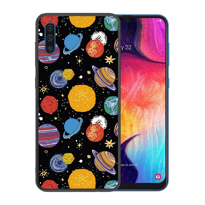 Мягкий силиконовый черный чехол для samsung Galaxy A80 A90 A10 A30 A50 A40 A60 A70 A7 2018 A9 A6 плюс