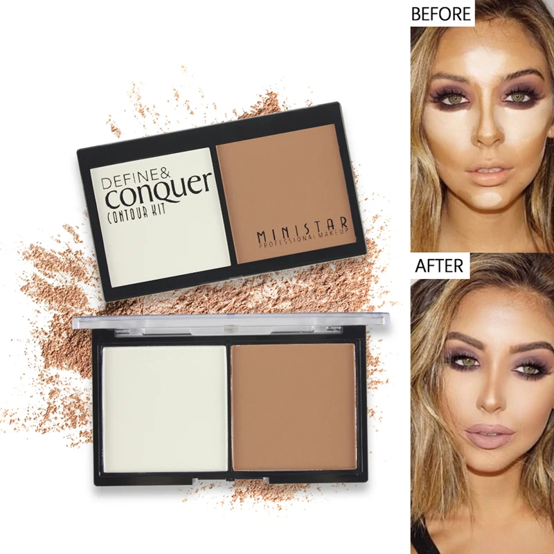 Макияж бронзант контур пудра бронзер хайлайтер набор для свечения контурная