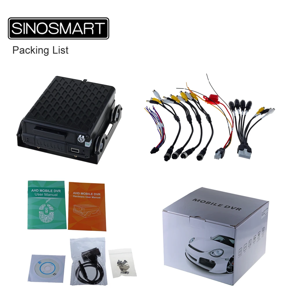 SINOSMART 1920*1080 4ch SATA HDD/SD двойной ударопрочный автомобиль автобус грузовик цифровой